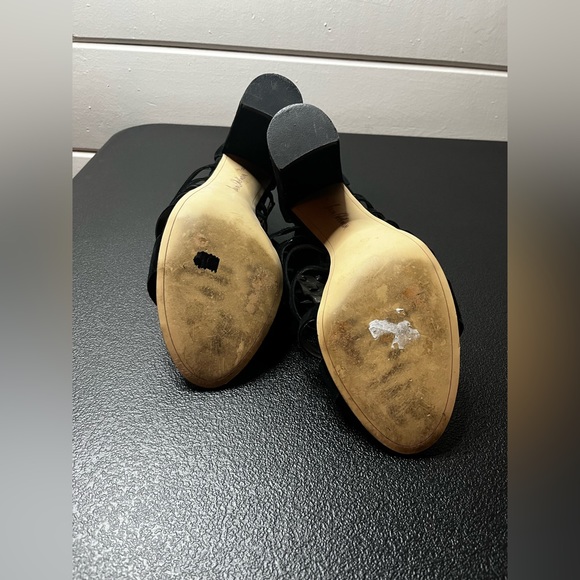 Sam Edelman Yarina strappy heels - chunky heel, suede, open toe, straps, 11 - Picture 4 of 8